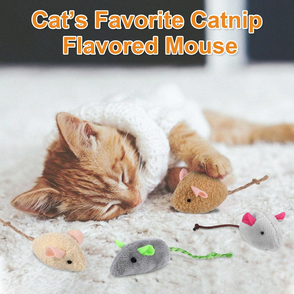 9 Pcs Cat Mouse Toys, Catnip Cat Toys