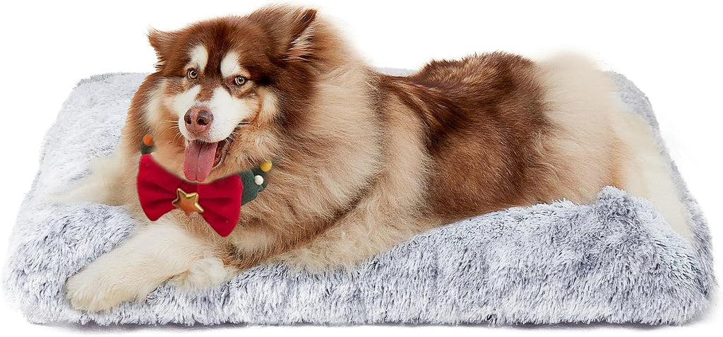 Calming Dog Crate Bed XL for Extra Large Dog 105X70X9Cm, Grey