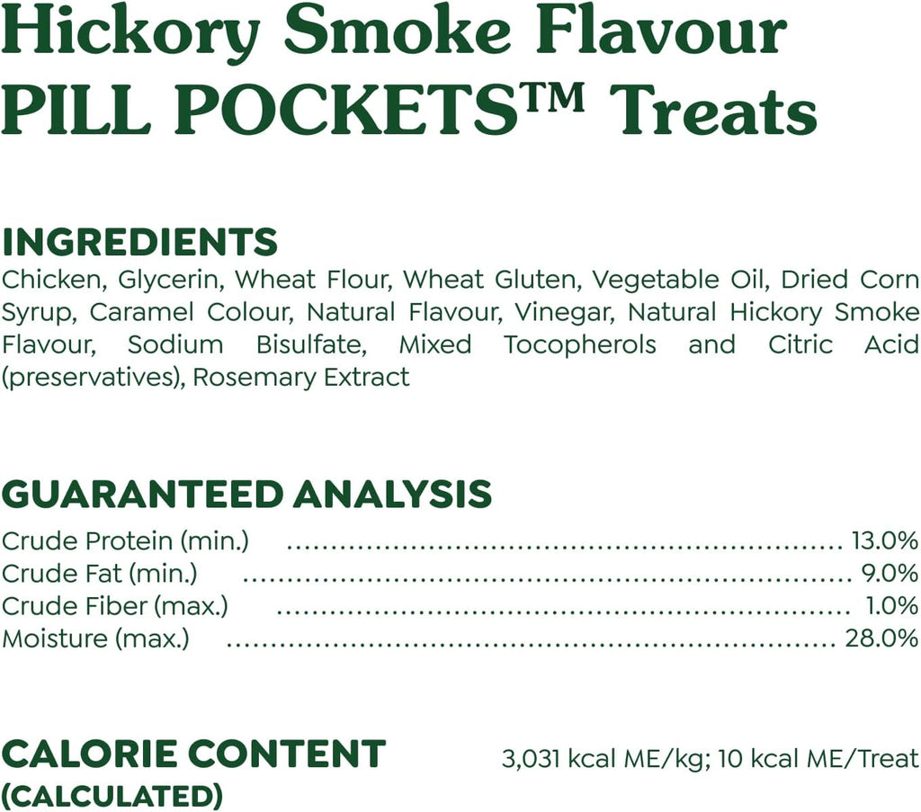 PILL POCKETS Dog Treats Capsule Size Chicken Flavour 30 Count, 90G