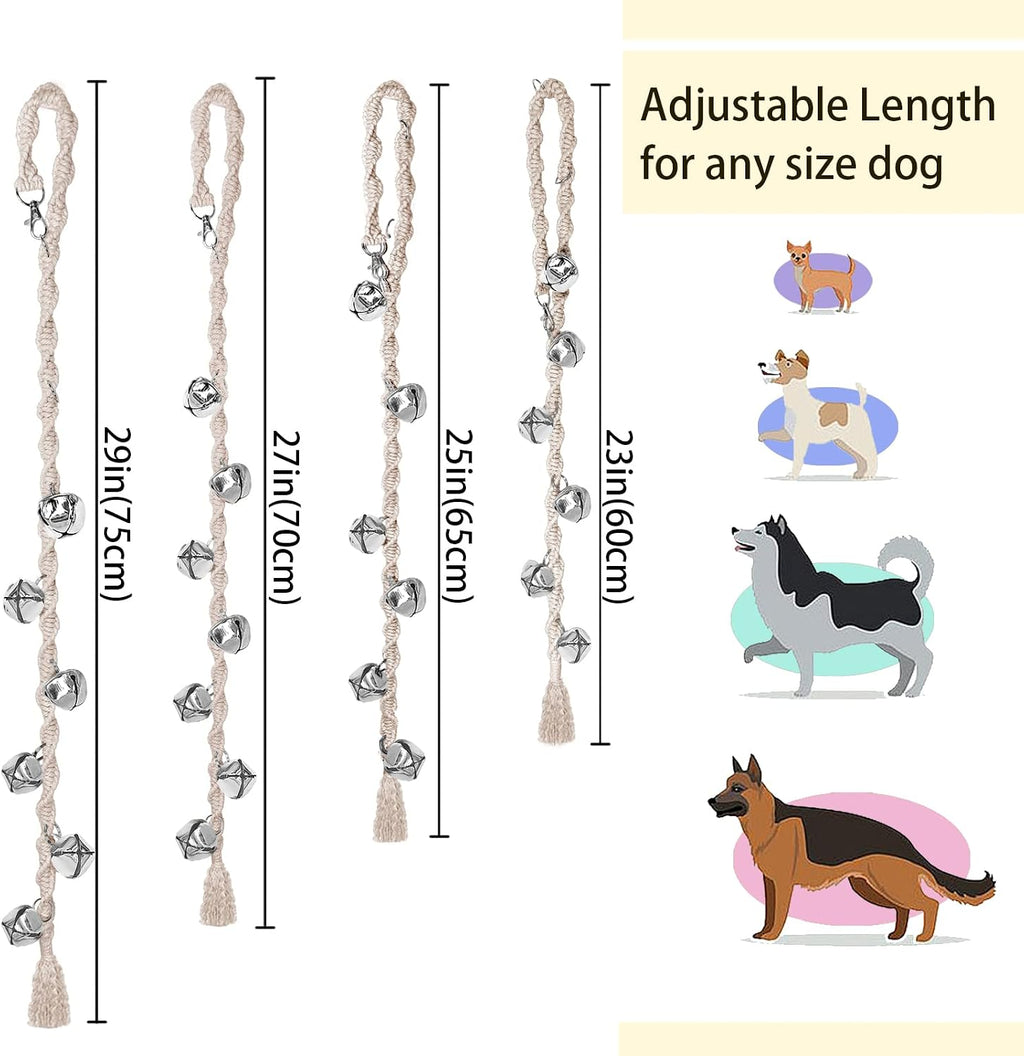 Dog Bells to Go Outside, Potty Training Bell, Handmade, Adjustable
