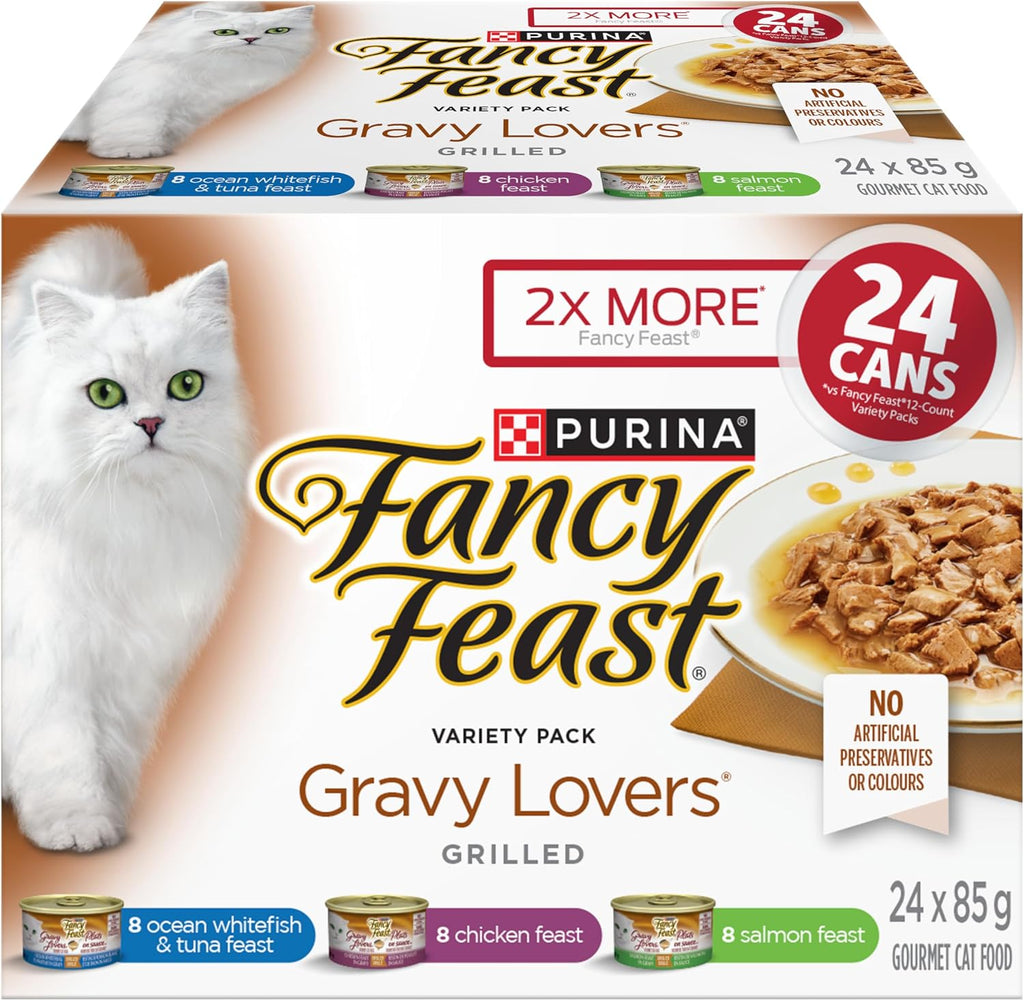 Gravy Lovers Wet Cat Food, Variety Pack 85 G Can (24 Pack)