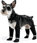 Dog Suspender Boots for Small Dogs, anti Slip Dog Snow Boots with Reflective Strips, Waterproof & Snowproof Paw Protector for Rainy, Snowy,S