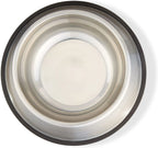 Stainless Steel Non-Skid Pet Dog Water and Food Bowl, 2-Pack (25.9Cm X 7Cm), Each Holds up to 1.15L