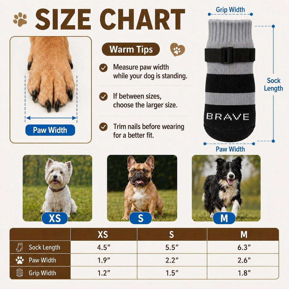 Anti Slip Dog Socks to Prevent Licking Paws, 4 Pack Dog Paw Protectors with Adjustable Buckle Strap, for Hot Pavement Hardwood Floors, Traction Control for Small Medium Senior Dogs，Gray：M