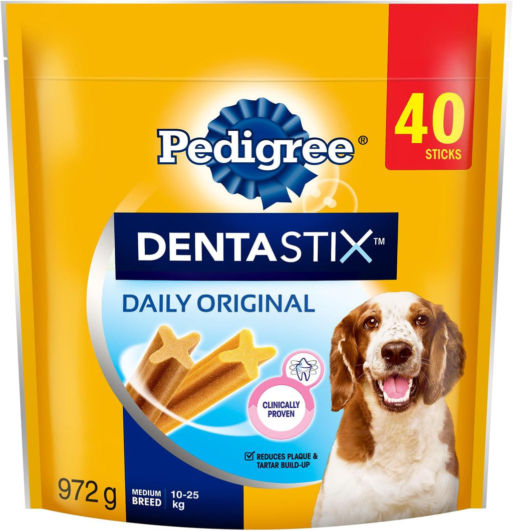 DENTASTIX Medium Dog Dental Treats Original, 40 Sticks 972G
