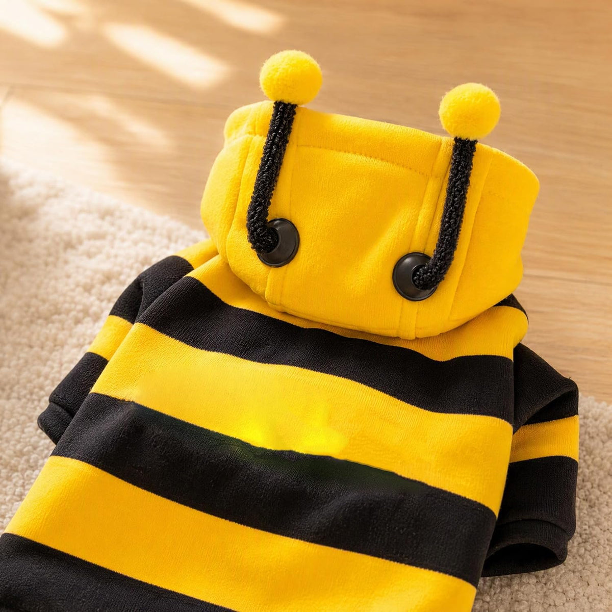 Bee Pet Hoodie Costume Cute Outfit Apparel for Cats and Small Dogs