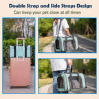 Cat, Dog Carrier for Small Medium Pet Carriers up To15Lbs, Cats Carrier Soft- Sided Puppy Dogs Bag Portable Foldable Airline Approved Carrier Travel (Green 18 * 11 * 11)