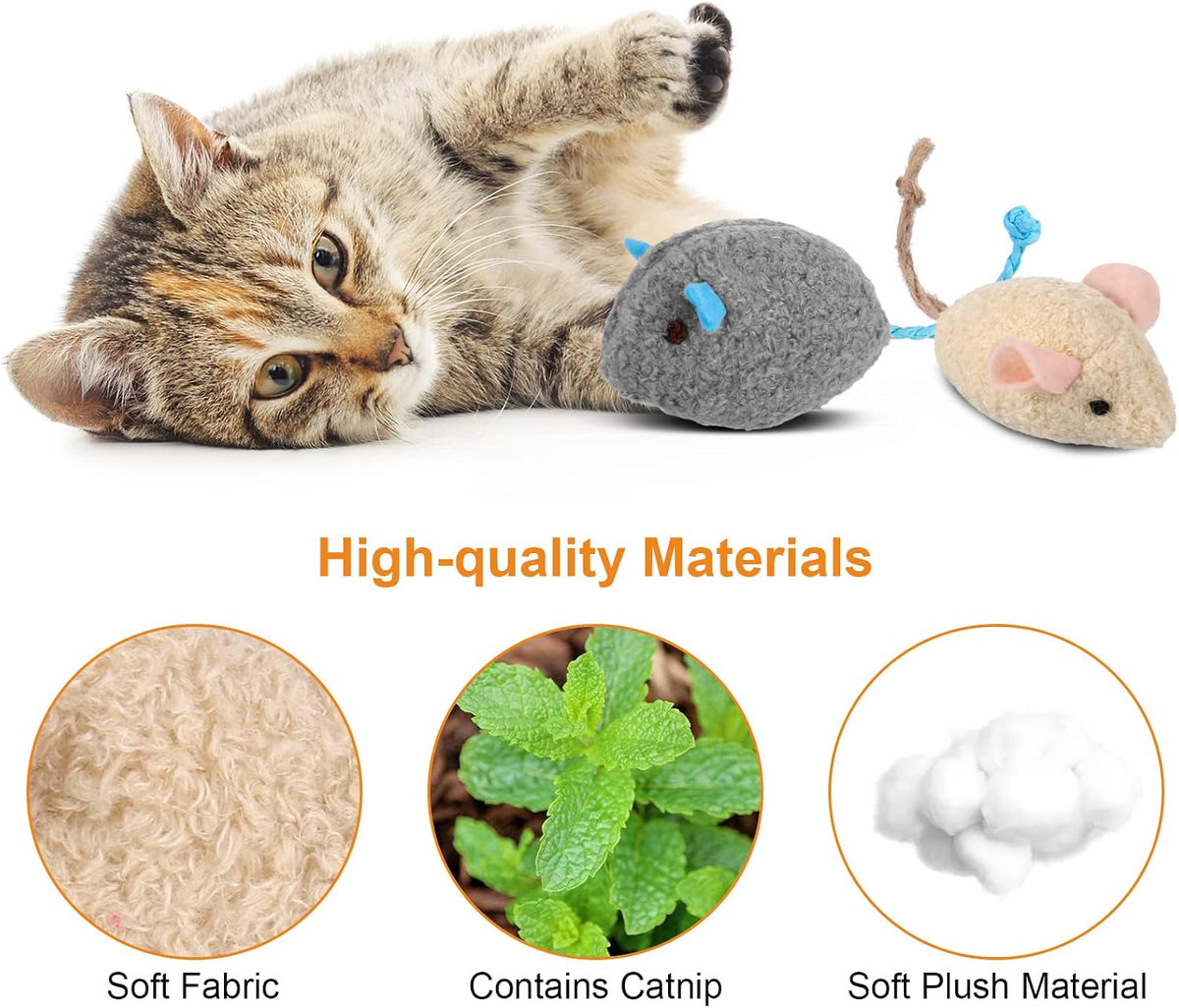 9 Pcs Cat Mouse Toys, Catnip Cat Toys