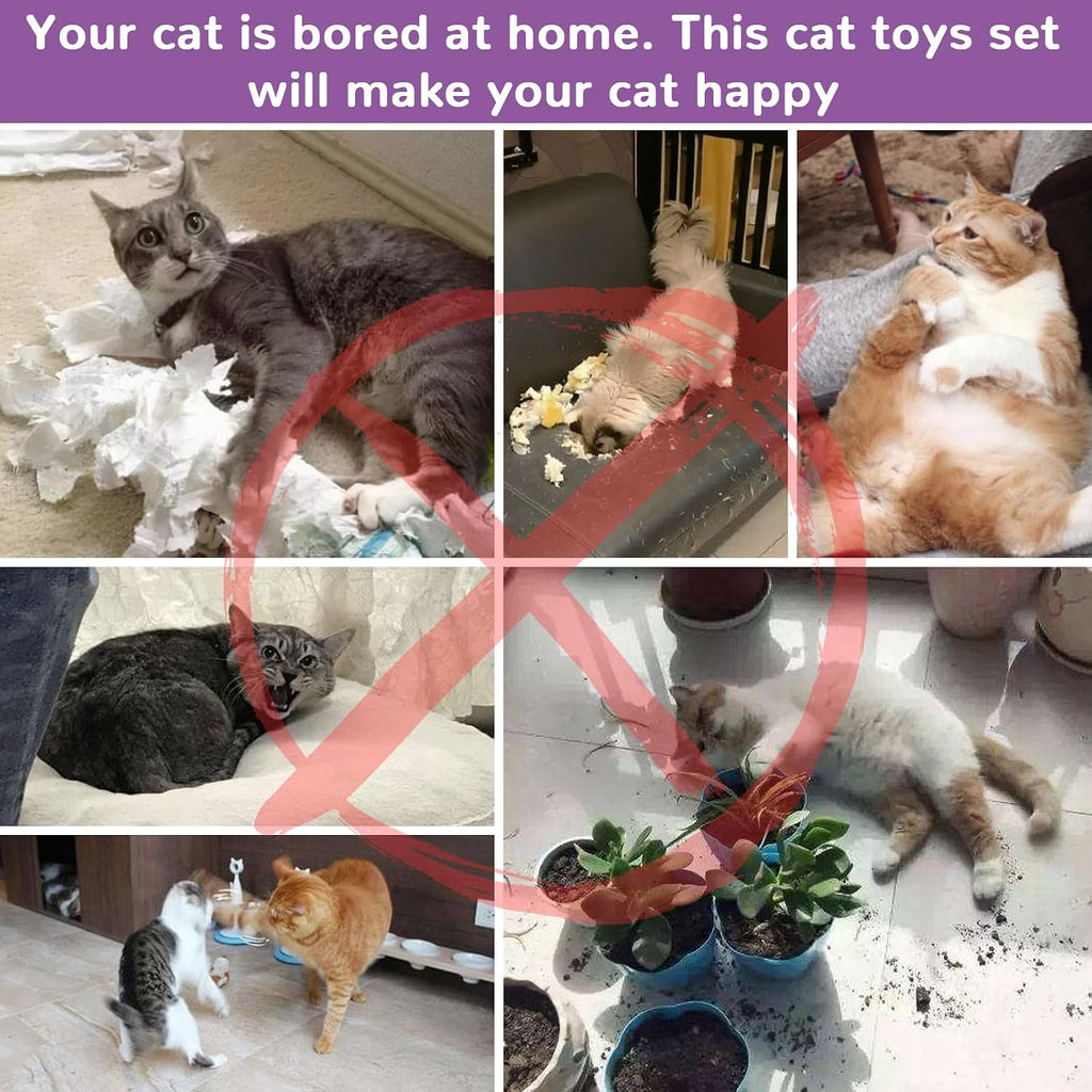 Cat Toys Set 33 Pack, Cat Play Tunnel for Indoor Cats
