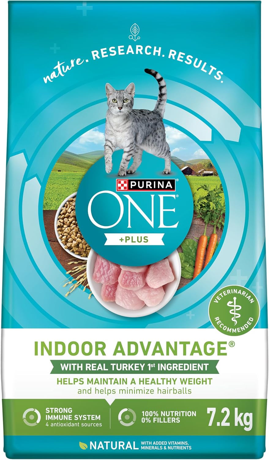 +Plus Dry Cat Food, Indoor Advantage Turkey - 7.2 Kg Bag