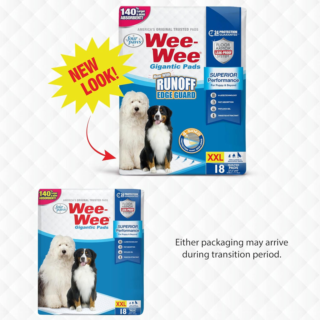 100202102 Wee-Wee Pads-Gigantic, 18-Pack