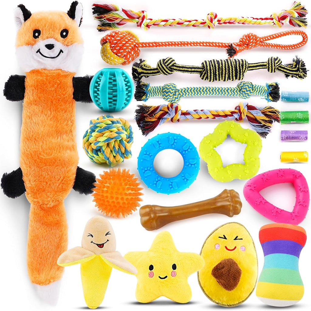 Puppy Toys 21 Pack Small Dog Chew Toys Teething Rope Ball Toy for Puppies